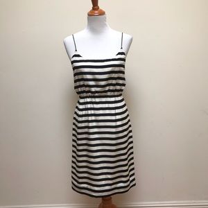 J Crew | Silk Striped Spaghetti Strap Dress